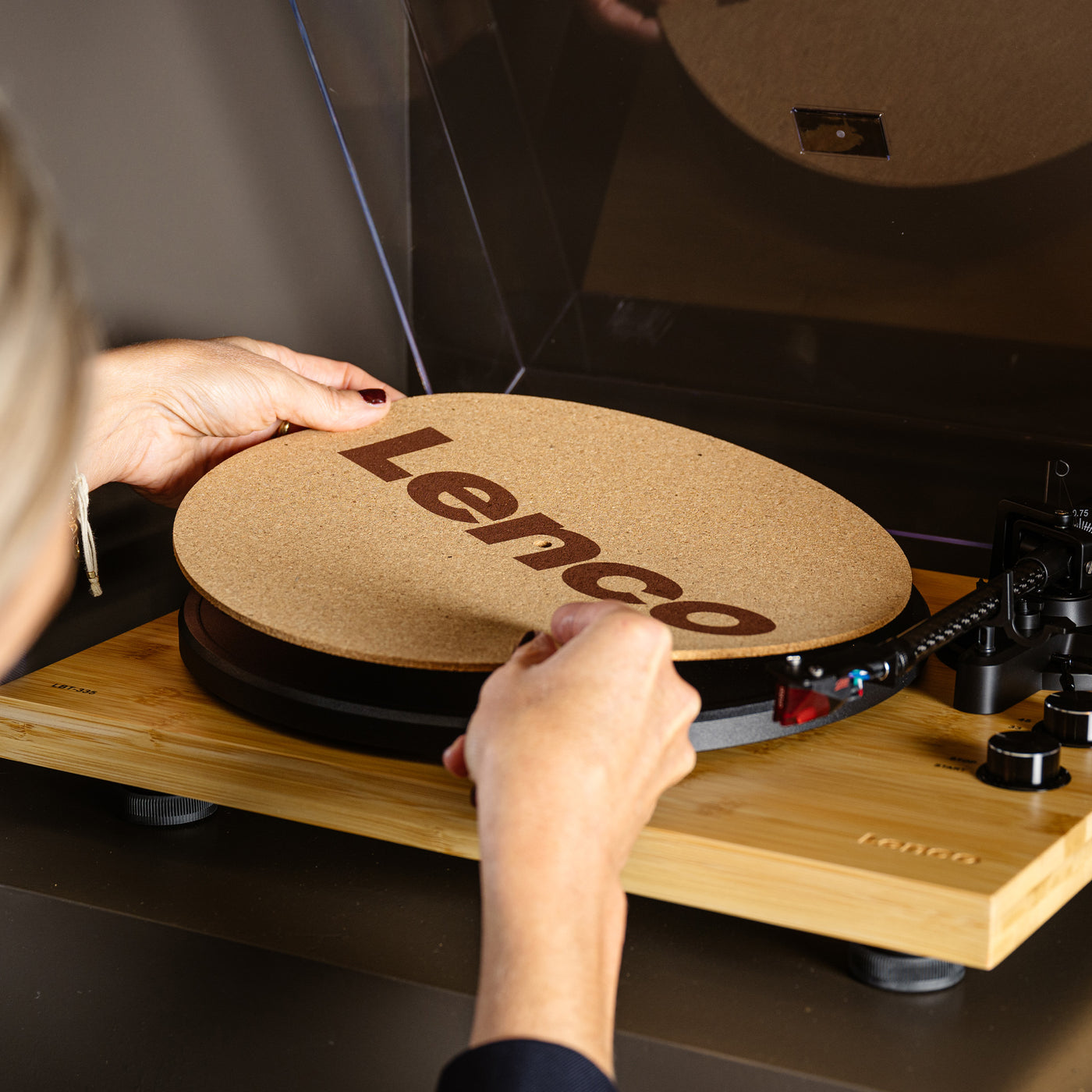 LENCO TTA-030CO - Platenspeler slipmat, gemaakt van kurk