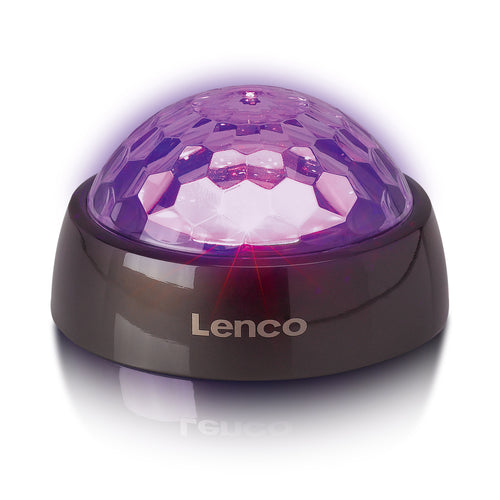 LENCO TTA-180TN - Record stabiliser with RGB light effects - 250g record player weight and disco ball in one - Titanium