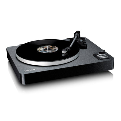 LENCO LBTA-165BK - Fully automatic record player with Bluetooth® transmission and pre-amplifier - Metal turntable platter and tonearm - Black