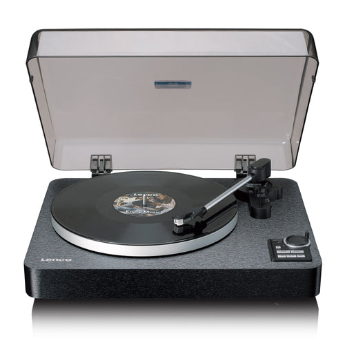 LENCO LBTA-165BK - Fully automatic record player with Bluetooth® transmission and pre-amplifier - Metal turntable platter and tonearm - Black