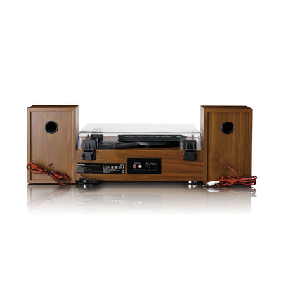 LENCO MC-160WD - HiFi Stereo system with Record Player, DAB+/FM radio, and Bluetooth® - Wood