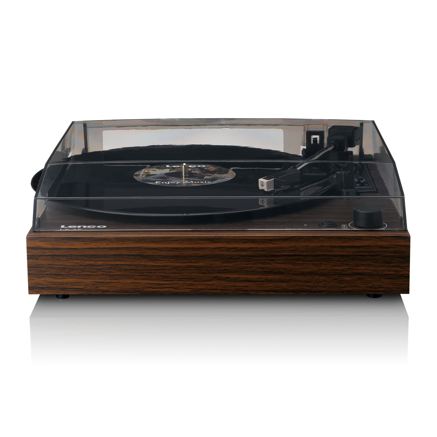 LENCO LS-15WD - Record player with Bluetooth®, two built-in speakers, and AT3600L cartridge - Wood