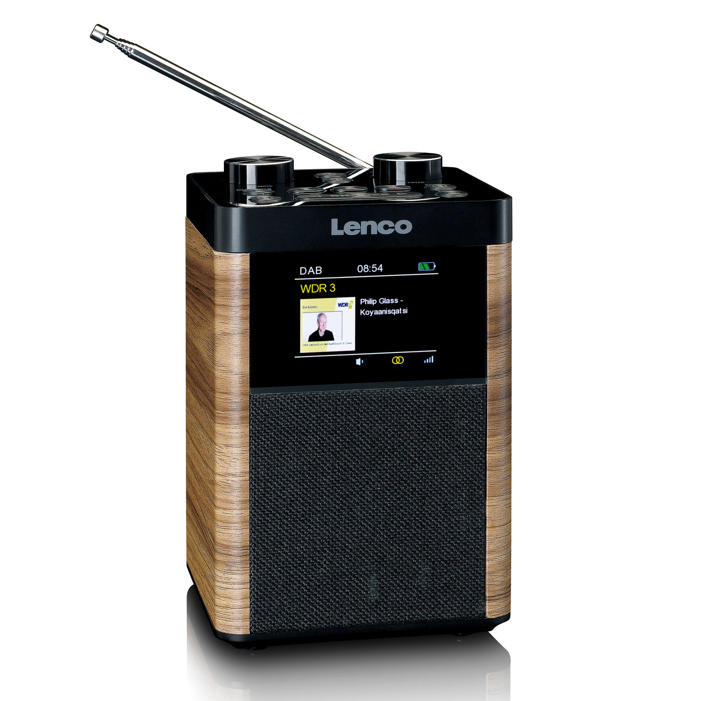 LENCO PDR-060WD - Portable DAB+/FM Radio Bluetooth, 10W Speaker, 14H Battery - Black.