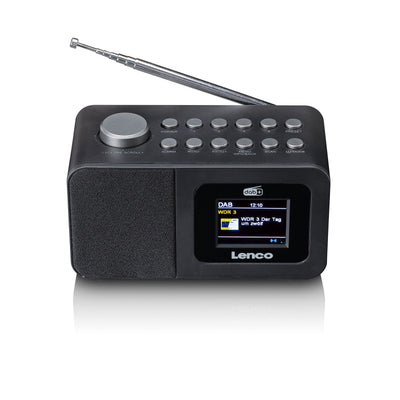 LENCO CR-625BK - DAB+/FM Radio alarm clock with colour display, sleep timer, and dual alarm function - Black