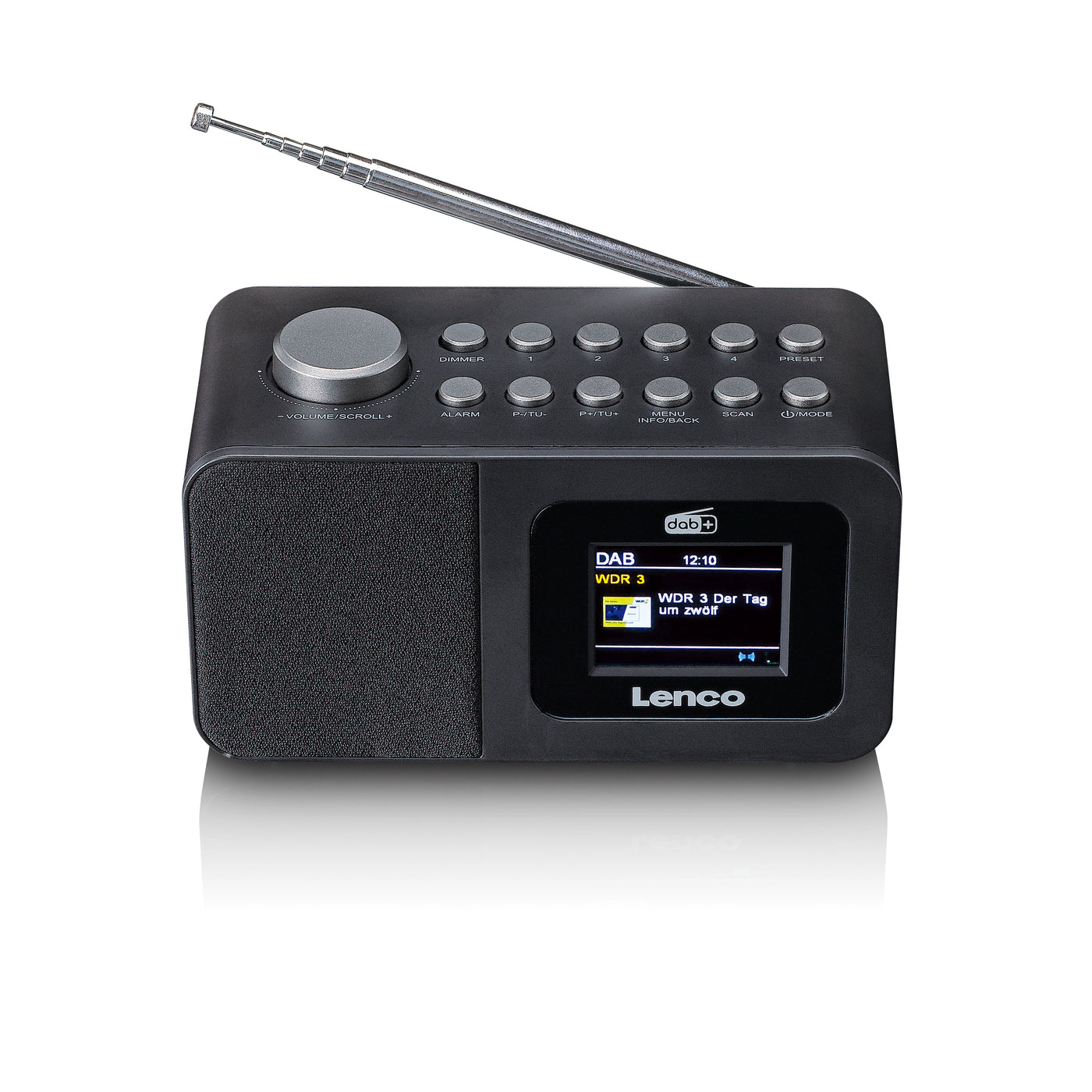 LENCO CR-625BK - DAB+/FM Radio alarm clock with colour display, sleep timer, and dual alarm function - Black