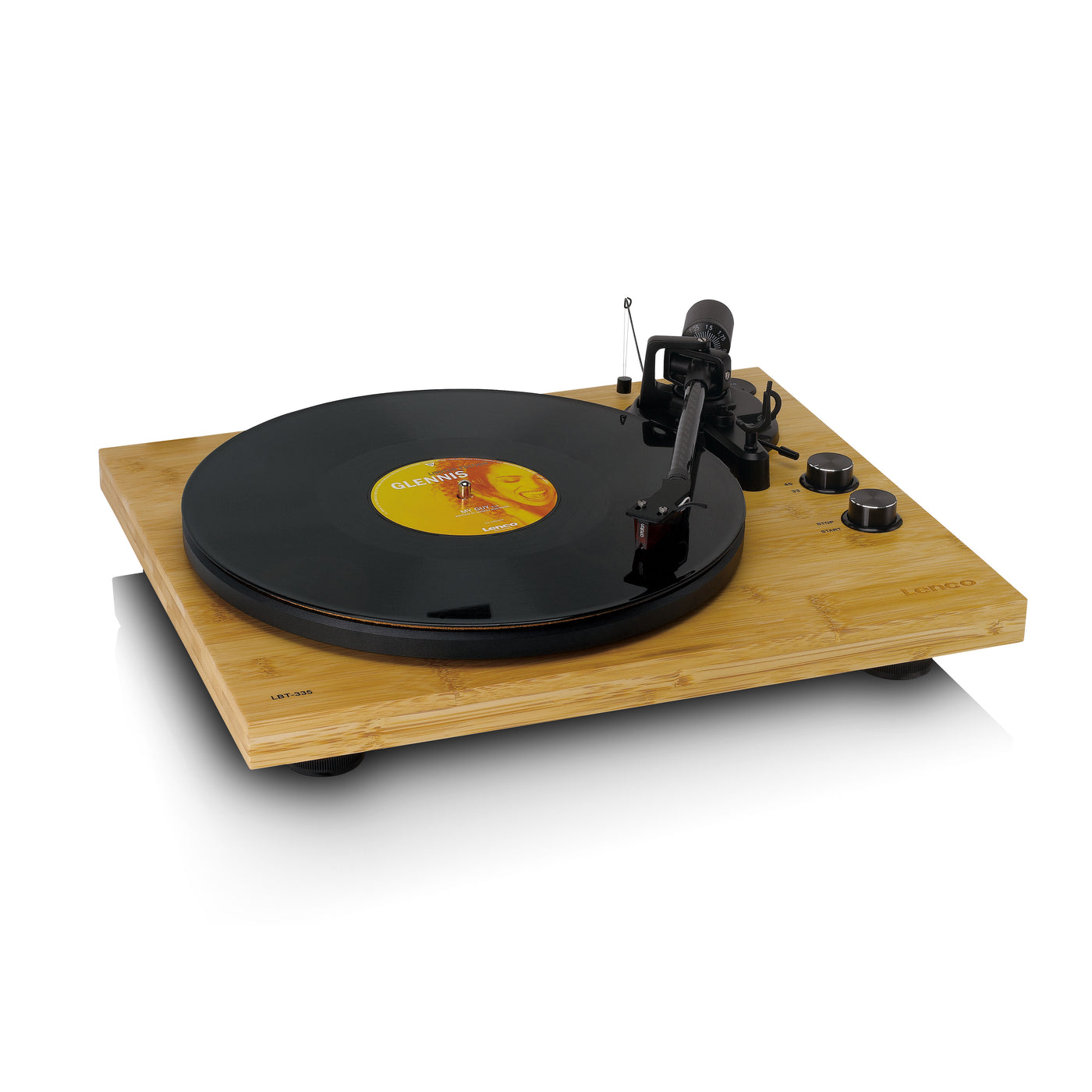 LENCO LBT-335BA - Record Player with Bluetooth®, bamboo housing, and Ortofon 2M Red cartridge