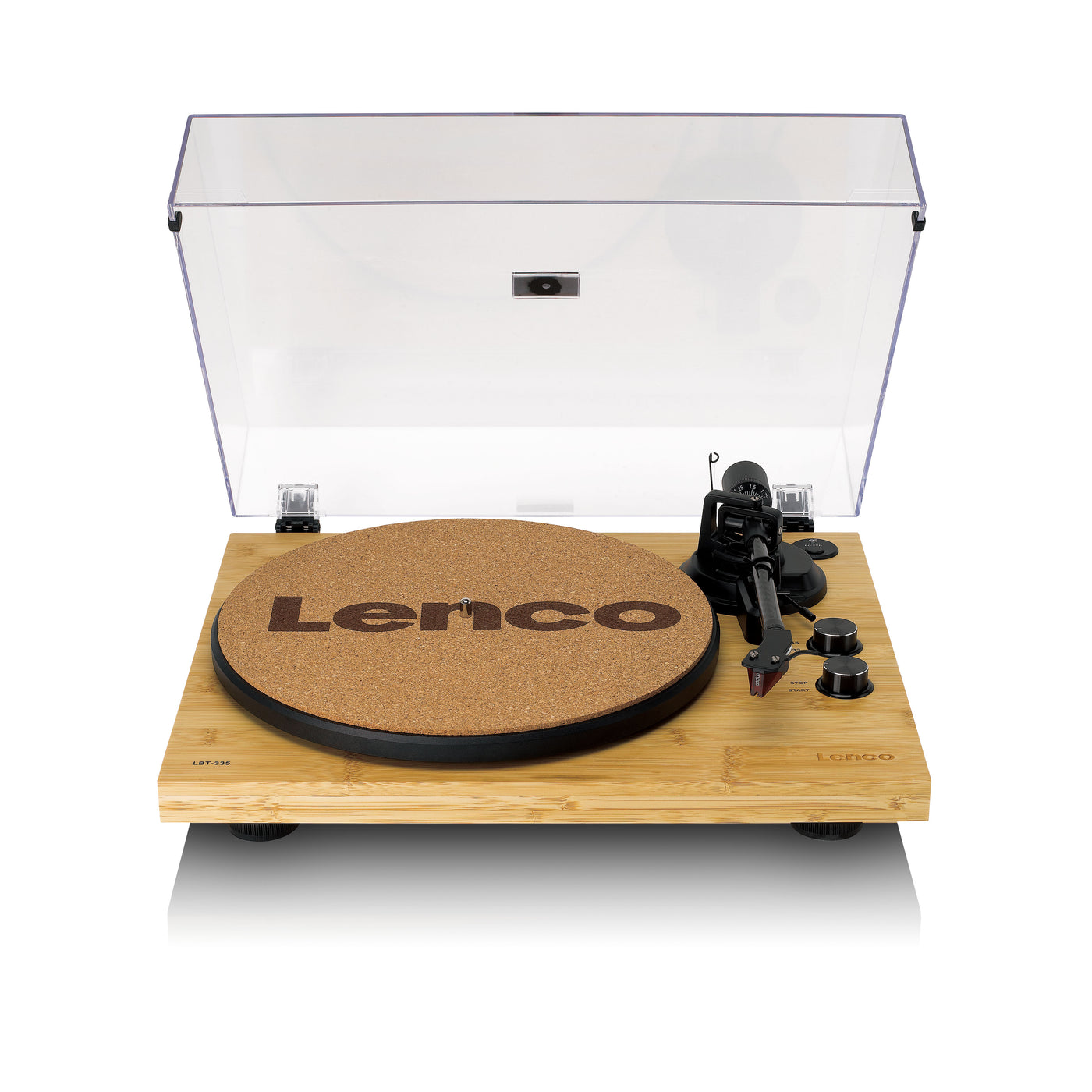 LENCO LBT-335BA - Record Player with Bluetooth®, bamboo housing, and Ortofon 2M Red cartridge