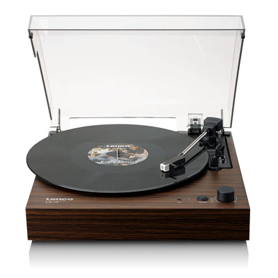 LENCO LS-15WD - Record player with Bluetooth®, two built-in speakers, and AT3600L cartridge - Wood