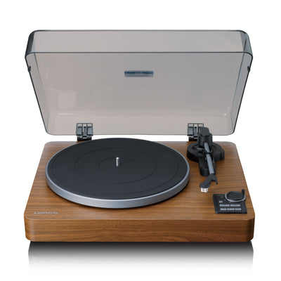 LENCO LBTA-165WD - Fully automatic record player with Bluetooth® transmission and pre-amplifier - Metal turntable platter and tonearm - Wood