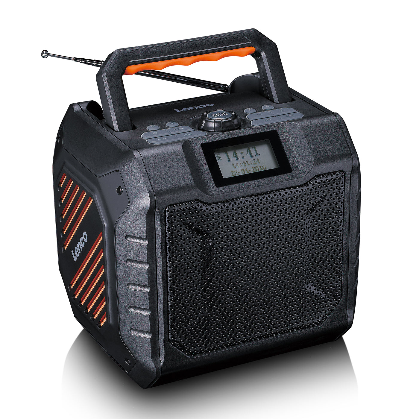 LENCO ODR-160GY - High power portable outdoor DAB+/FM radio with Bluetooth® - IPX5 water-resistant - Grey