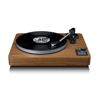 LENCO LBTA-165WD - Fully automatic record player with Bluetooth® transmission and pre-amplifier - Metal turntable platter and tonearm - Wood