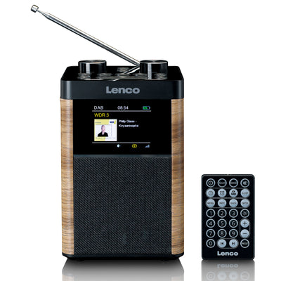 LENCO PDR-060WD - Portable DAB+/FM Radio Bluetooth®, 10W Speaker, 14H Batterij - Zwart