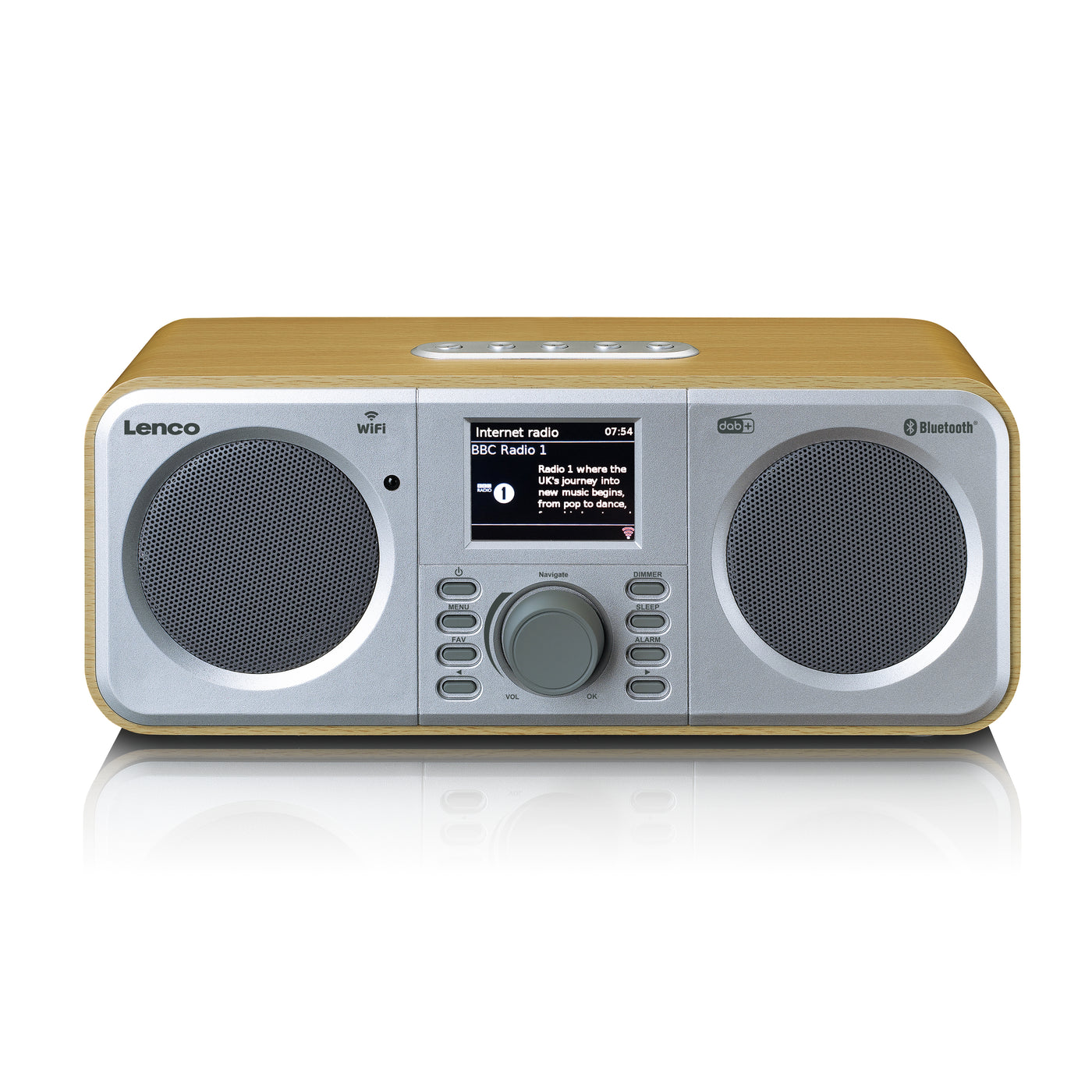 LENCO DIR-141WD - Internet radio with DAB+, Bluetooth® and Spotify Connect, wood