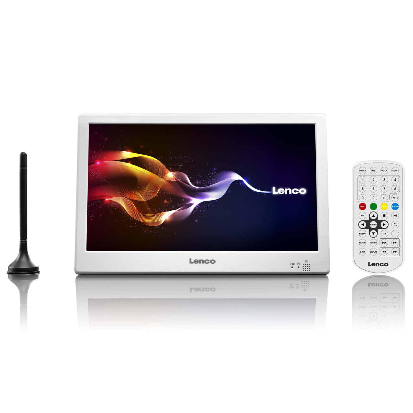 LENCO TFT-1038WH - Draagbare LCD TV - 10" - DVB-T2 - HDMI - 4 uur speeltijd - Wit