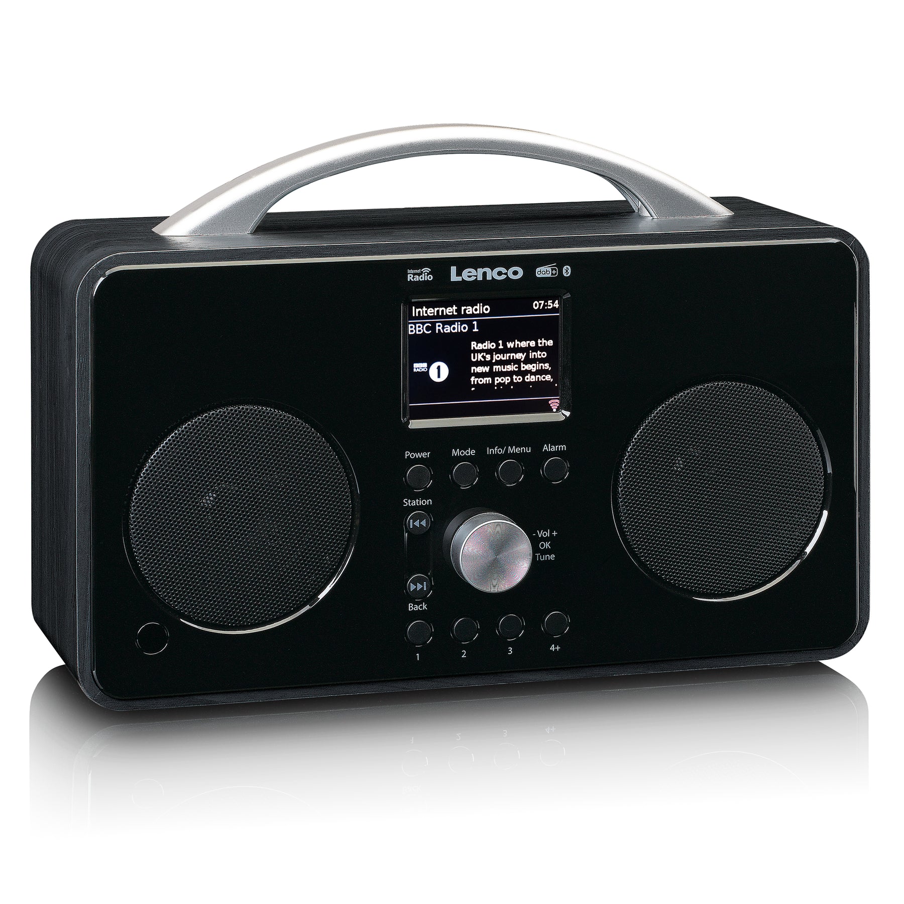 Digital Radio, DAB Plus DAB Radio Player with Bluetooth, FM Radio, 2.4 Inch  Color Screen, Auto Tune, 20 Radio Stations AM FM Radio, Dual Alarm