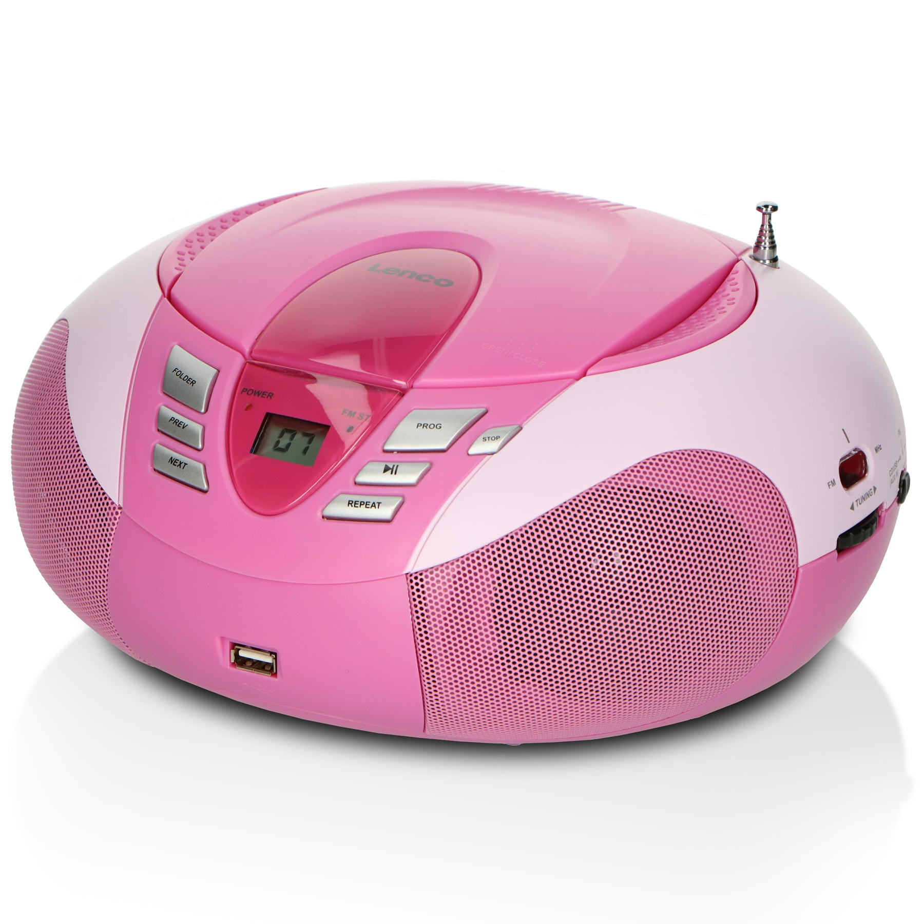 Medisch Moderniseren Lijkt op LENCO SCD-37 USB Pink - Draagbare FM Radio CD en USB speler - Roze