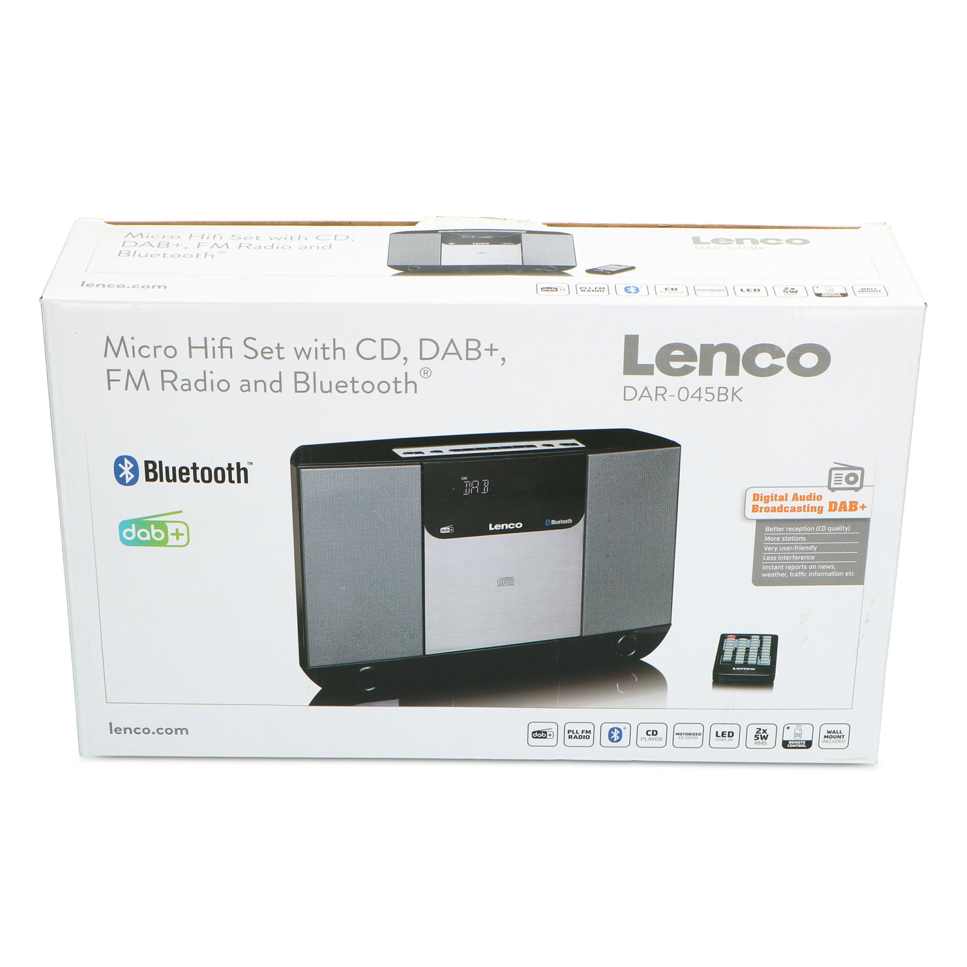 Lenco DAR-045BK - Hifi set met CD DAB+FM radio en Bluetooth - Zwart